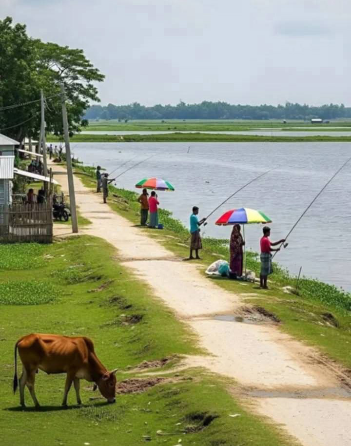 গ্রামীণ ঐতিহ্য; বড়শিতে মাছ ধরা