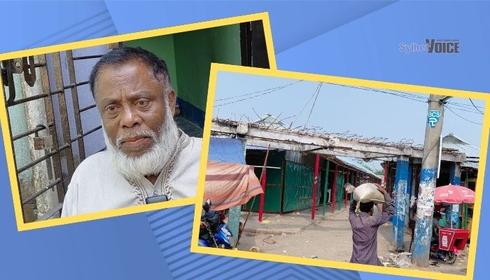 শান্তিগঞ্জে বিএনপি নেতার বিরুদ্ধে যাত্রী ছাউনি দখল-ভাঙচুরের অভিযোগ
